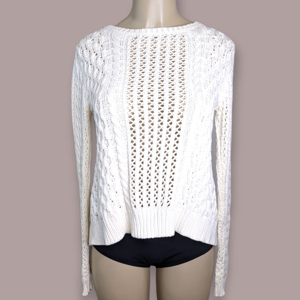 Delias Knit Split Back Bow Sweater - Picture 2 of 12